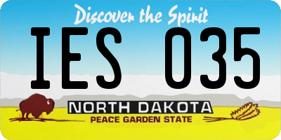 ND license plate IES035