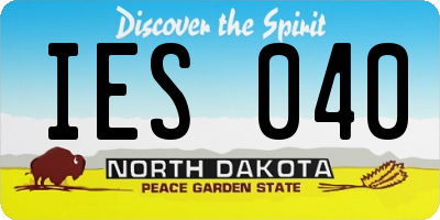 ND license plate IES040