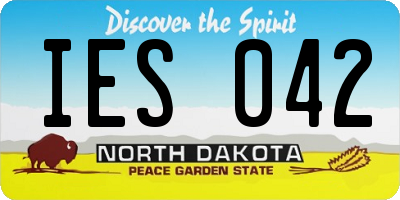 ND license plate IES042