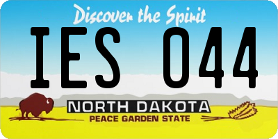 ND license plate IES044