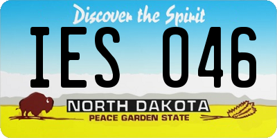 ND license plate IES046