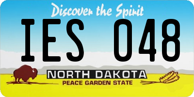 ND license plate IES048