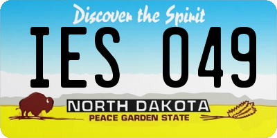 ND license plate IES049