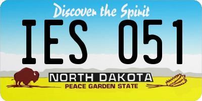 ND license plate IES051