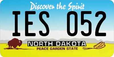 ND license plate IES052