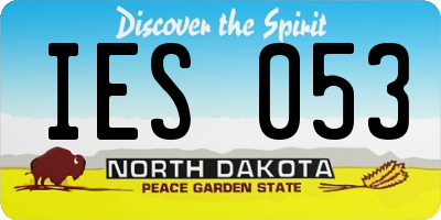 ND license plate IES053