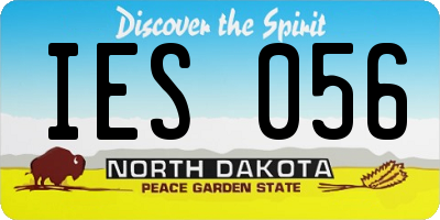 ND license plate IES056