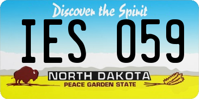 ND license plate IES059