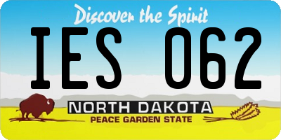 ND license plate IES062