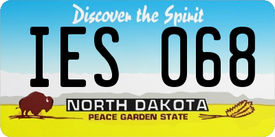 ND license plate IES068