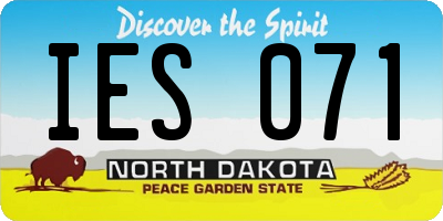 ND license plate IES071