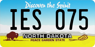 ND license plate IES075
