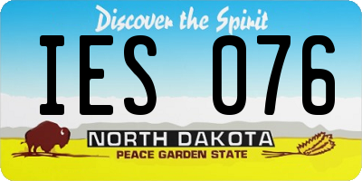 ND license plate IES076