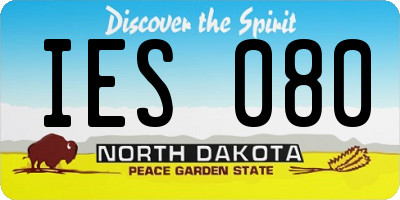 ND license plate IES080