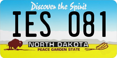 ND license plate IES081