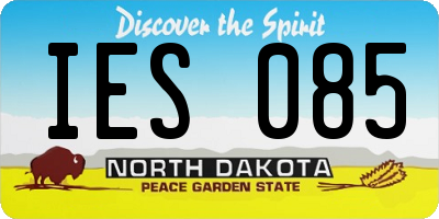 ND license plate IES085