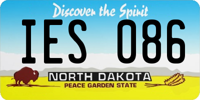 ND license plate IES086
