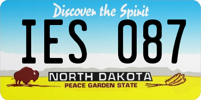 ND license plate IES087