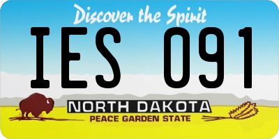ND license plate IES091