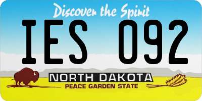 ND license plate IES092