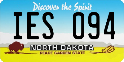 ND license plate IES094