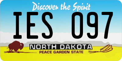 ND license plate IES097