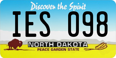 ND license plate IES098