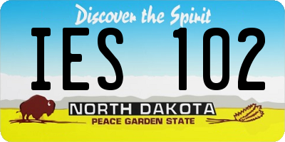 ND license plate IES102