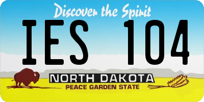 ND license plate IES104