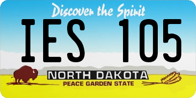 ND license plate IES105