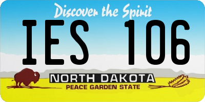 ND license plate IES106