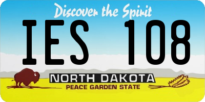 ND license plate IES108
