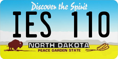 ND license plate IES110