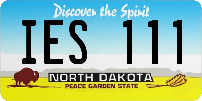 ND license plate IES111