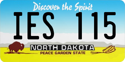 ND license plate IES115