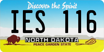 ND license plate IES116