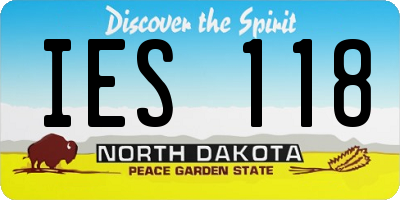 ND license plate IES118