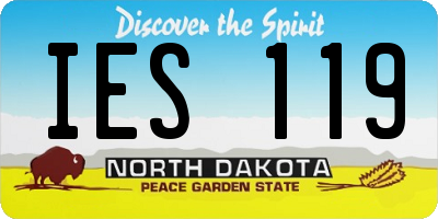 ND license plate IES119