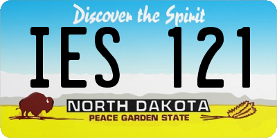 ND license plate IES121