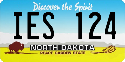 ND license plate IES124
