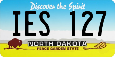 ND license plate IES127
