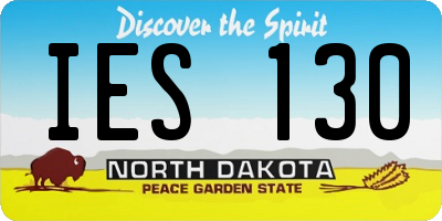 ND license plate IES130