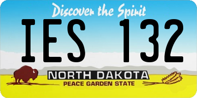 ND license plate IES132