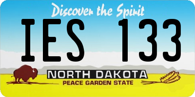 ND license plate IES133