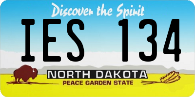 ND license plate IES134