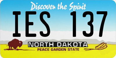ND license plate IES137