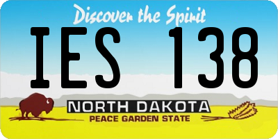 ND license plate IES138