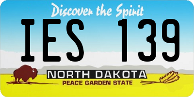 ND license plate IES139