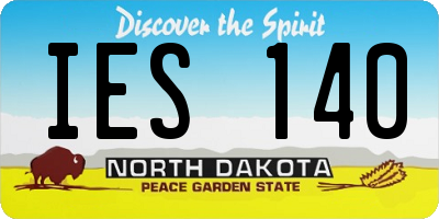 ND license plate IES140