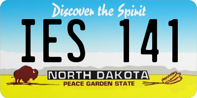 ND license plate IES141